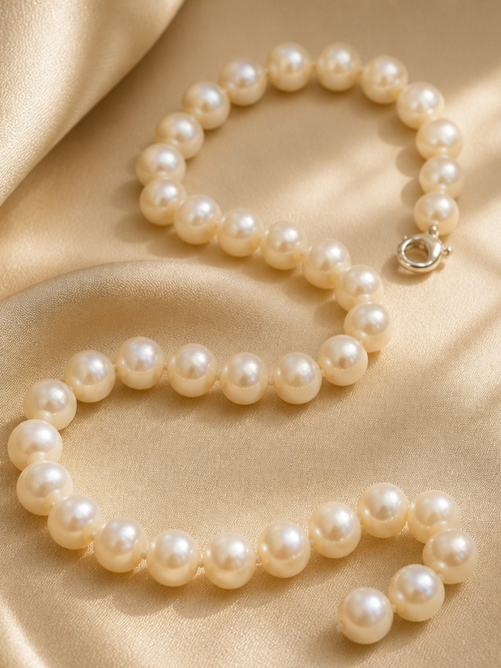 Classic Ivory Pearl Necklace - Elegant Women's Jewelry